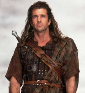 In the epic film “Braveheart” (1995) Mel Gibson portrays William Wallace, a 13th century warrior who fought for Scotland’s independence.