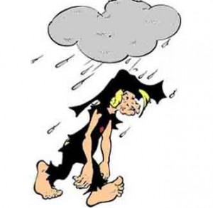 Mr. Btfsplk of Lil/Abner fame, was so downbeat he travelled with his own black cloud overhead.