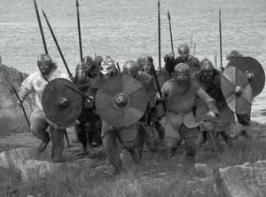 Vikings invade England, rampaging and bringing the word “sceot” or “scot, ”which means “taxes,” with them. 