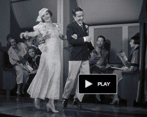 Ruby Keeler and Clarence Nordstrom in the “Shuffle Off to Buffalo” number In 42nd St. the movie musical. Click to see a clip from the all singing, all dancing, all talking, motion picture. 