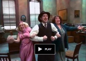 The tune “Easy Street” from the TV version of the Broadway musical Annie (1999). Click to see the scene.